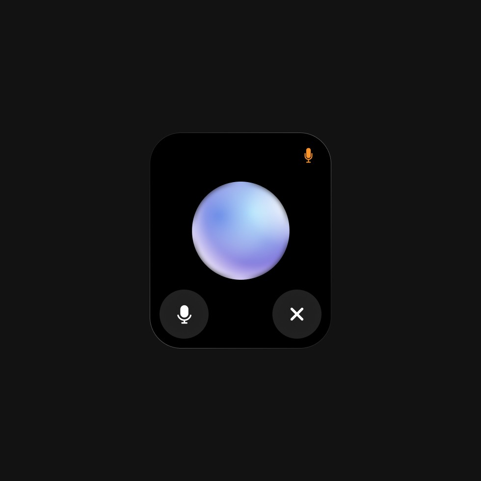 Dark mode AI apple watch app
