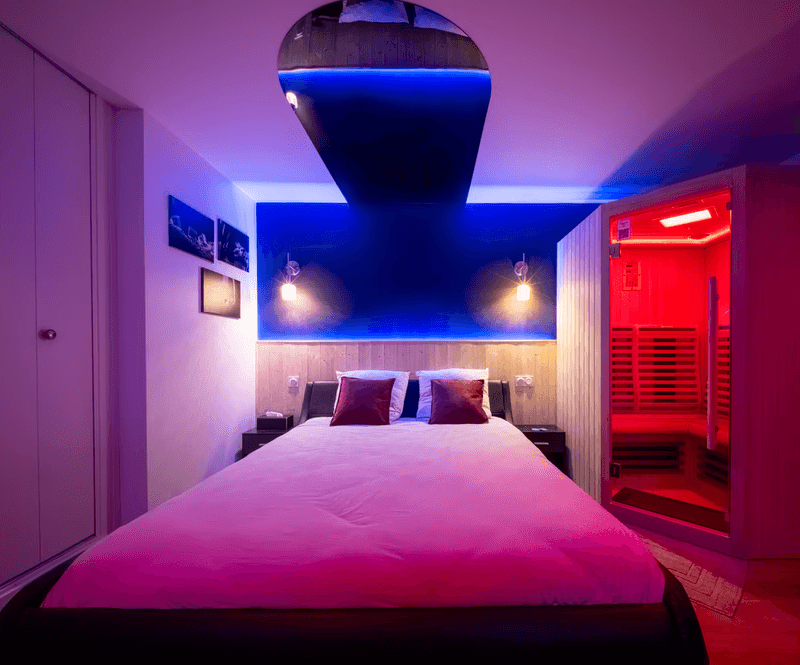 Abstract pattern of dark orange and brown textures