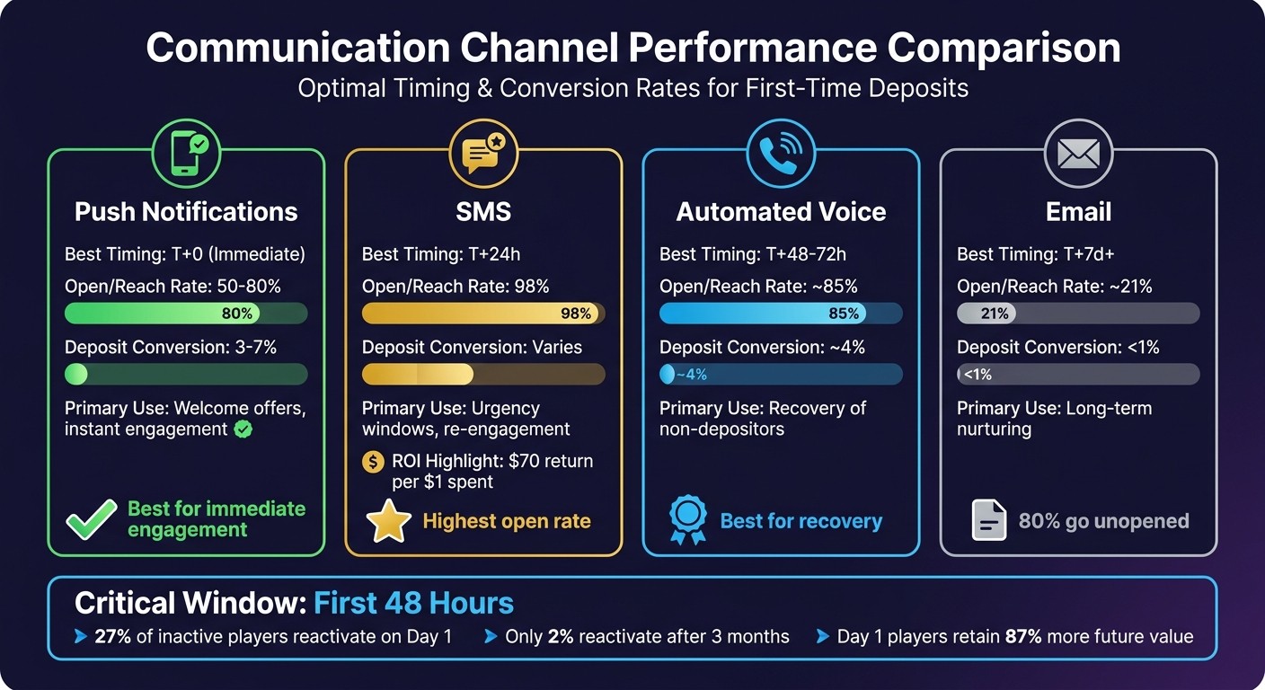 iGaming Communication Channel Performance: Timing, Reach & Conversion Rates