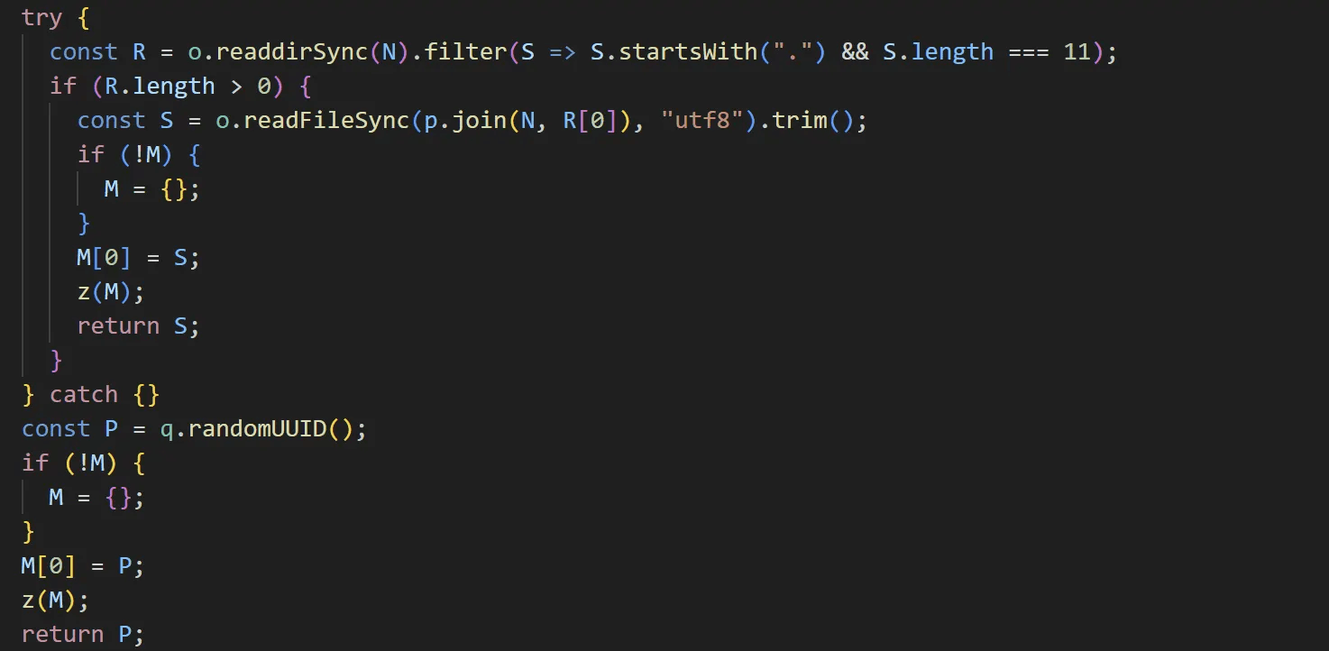 파일 탐색 및 ID 생성 루틴