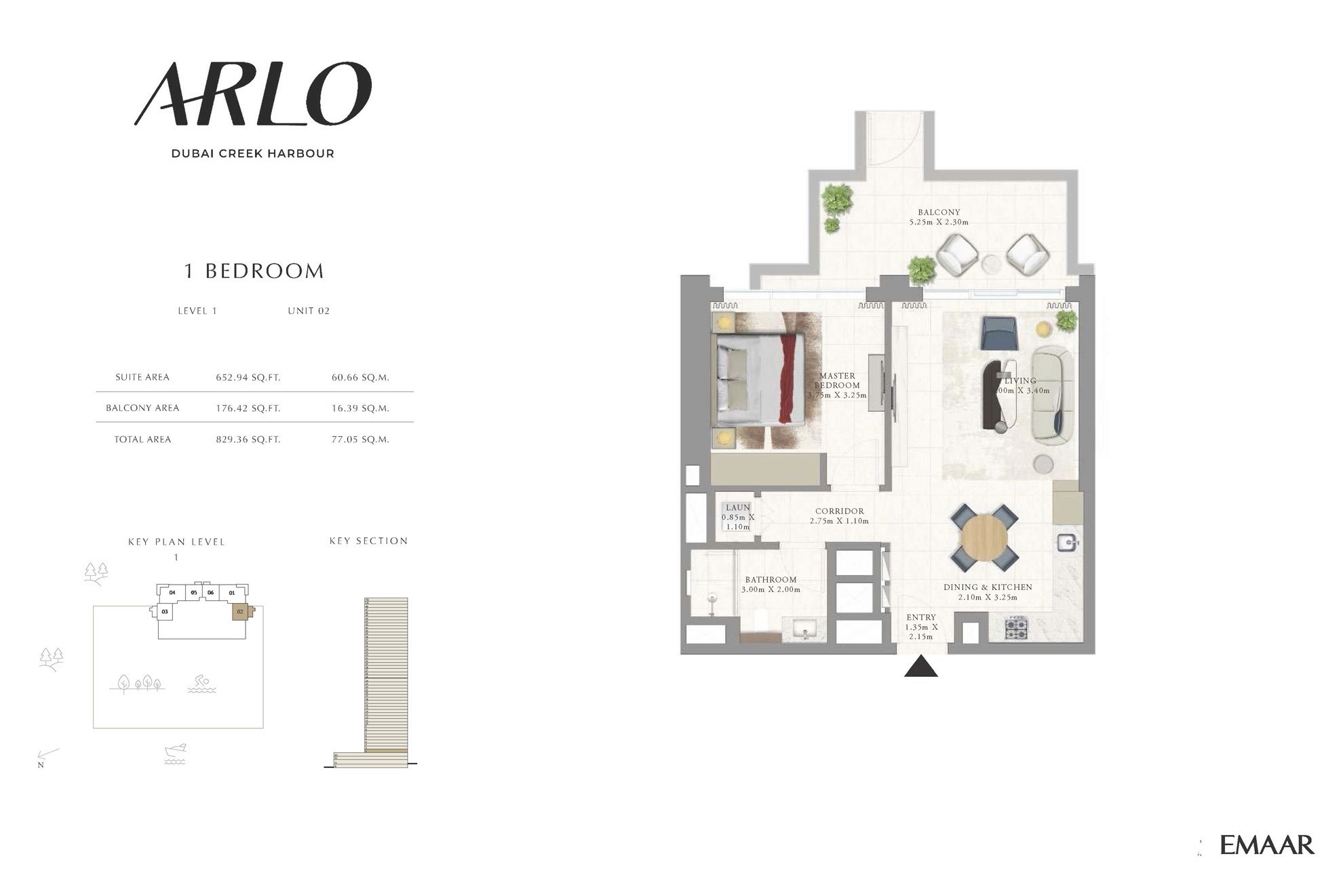 Arlo 1-Bedroom Floor Plan