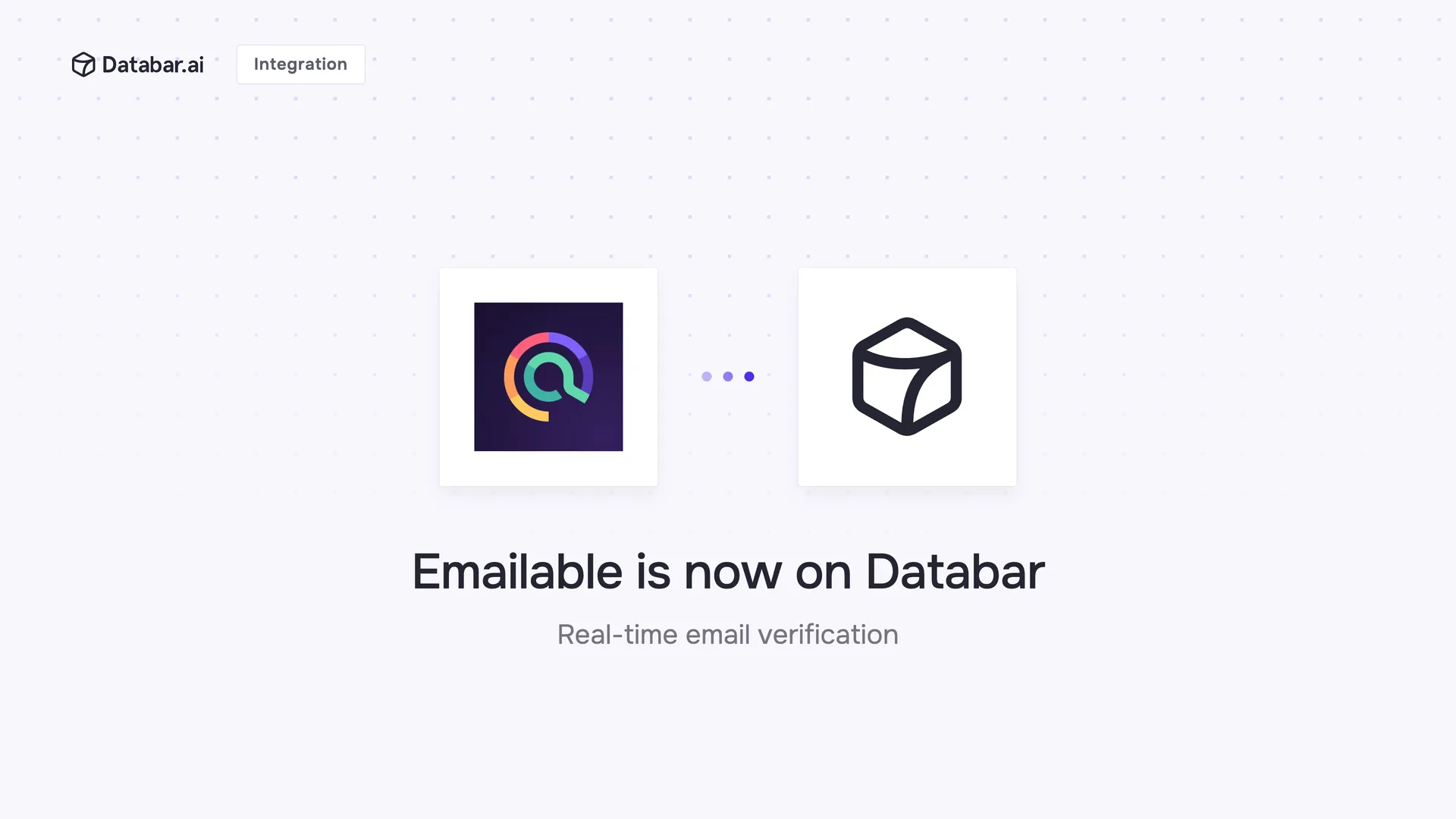Emailable is now on Databar — integration announcement