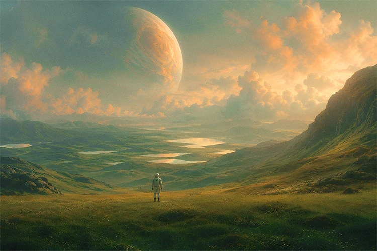 Astonaut on a planet