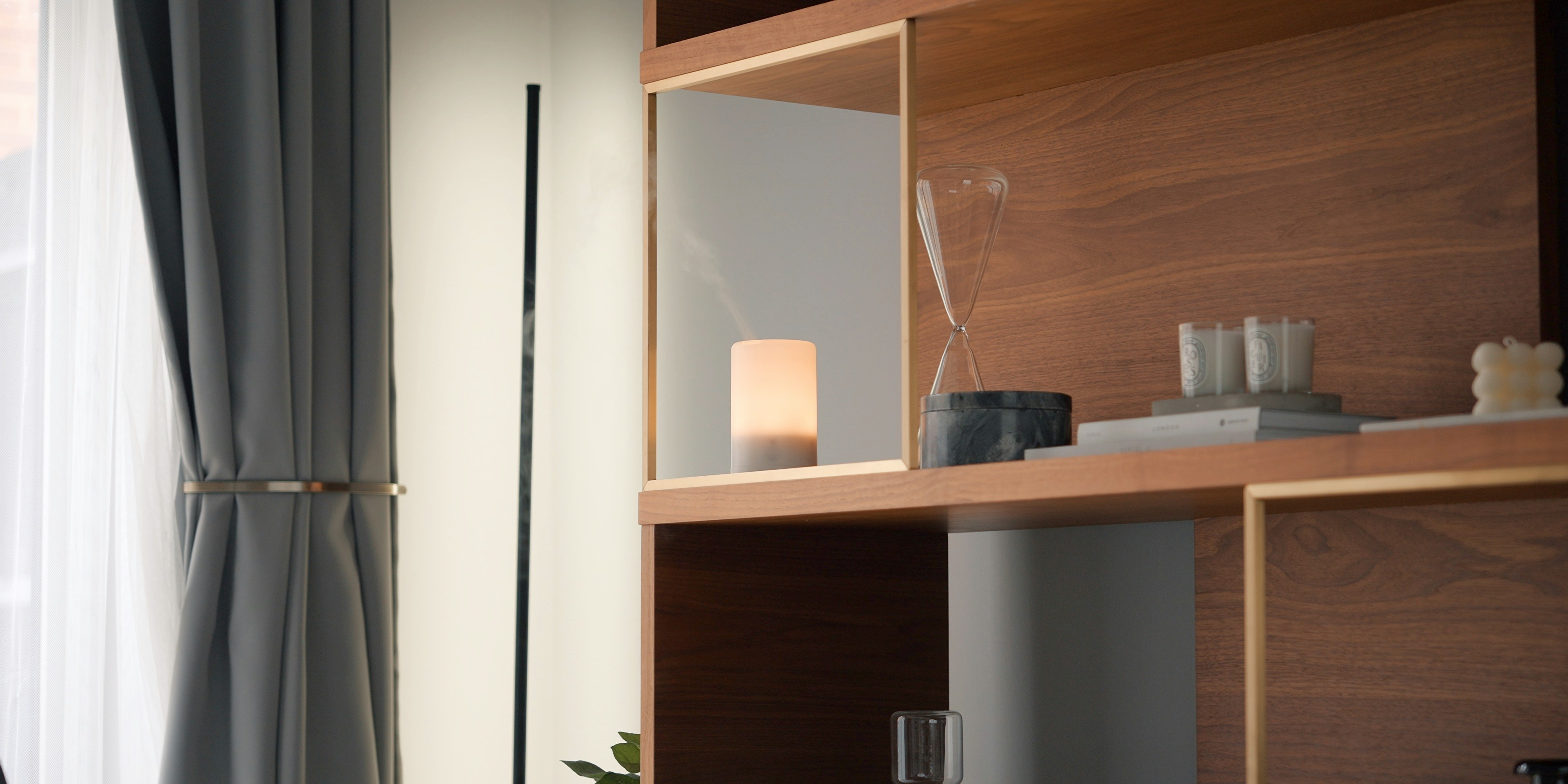 Modern bathroom with a freestanding bathtub and natural light.