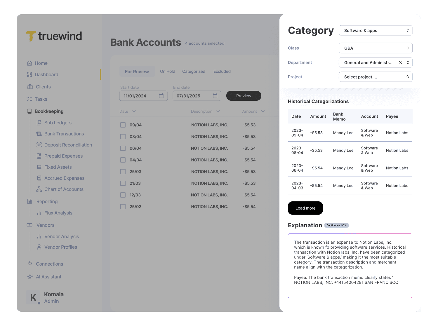 AI Bank Reconciliation