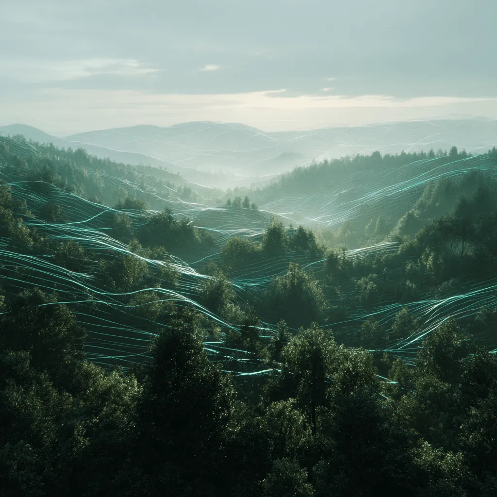 Waves pattern in the forest top