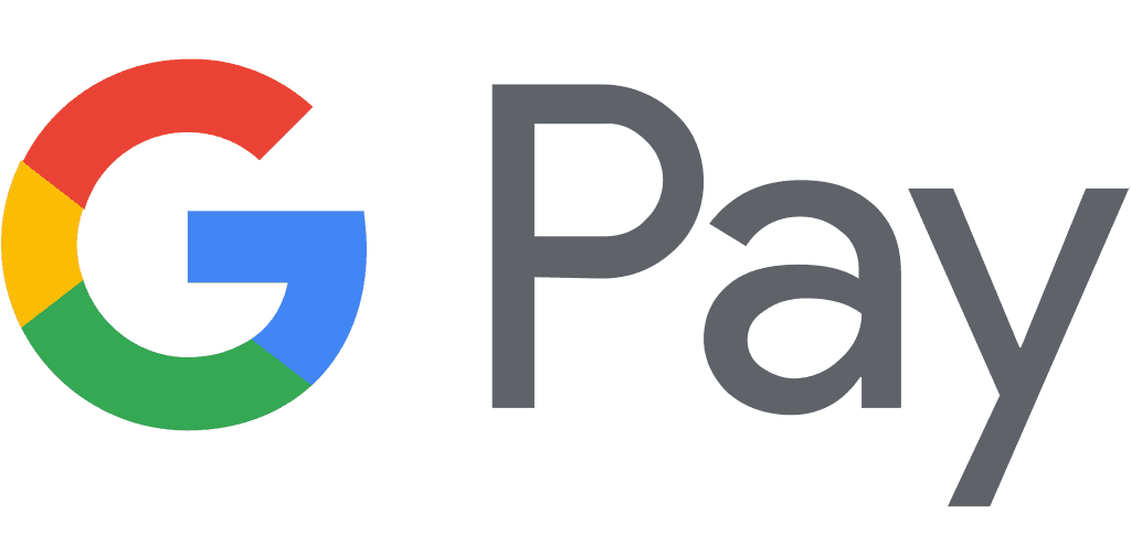Logo of Google Pay featuring a stylized "G" and the word "Pay" in bold letters.