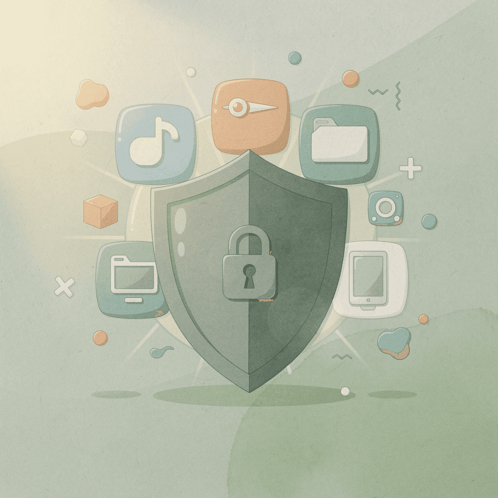 Shield protecting documents representing a secure AT&T data breach settlement claim submission