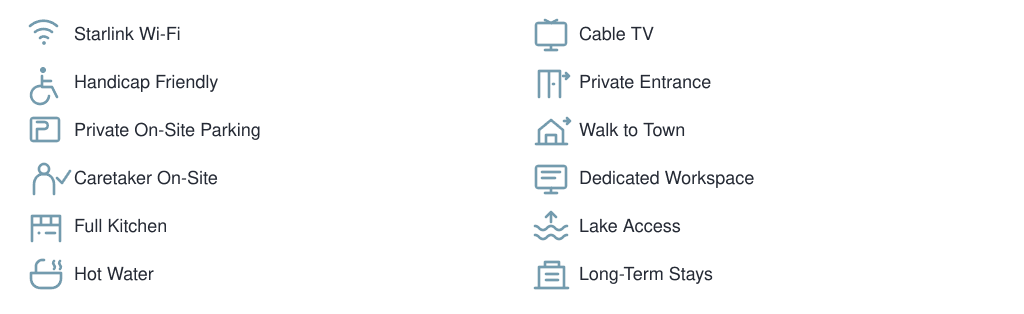 amenities