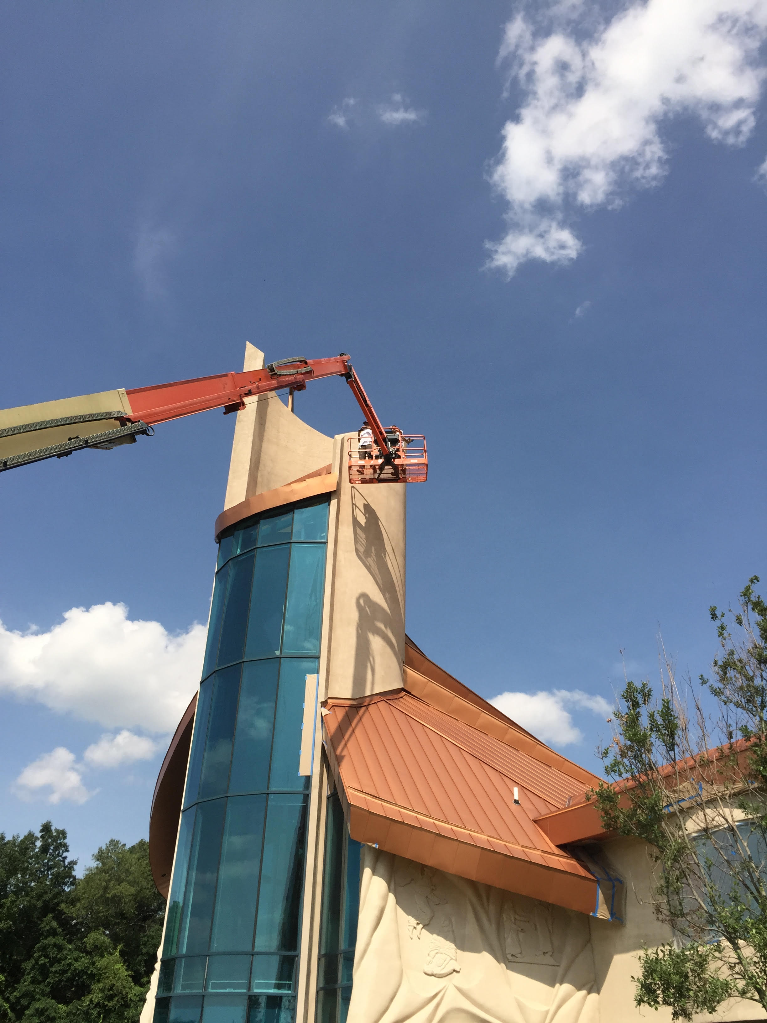 Interior wall spray painting