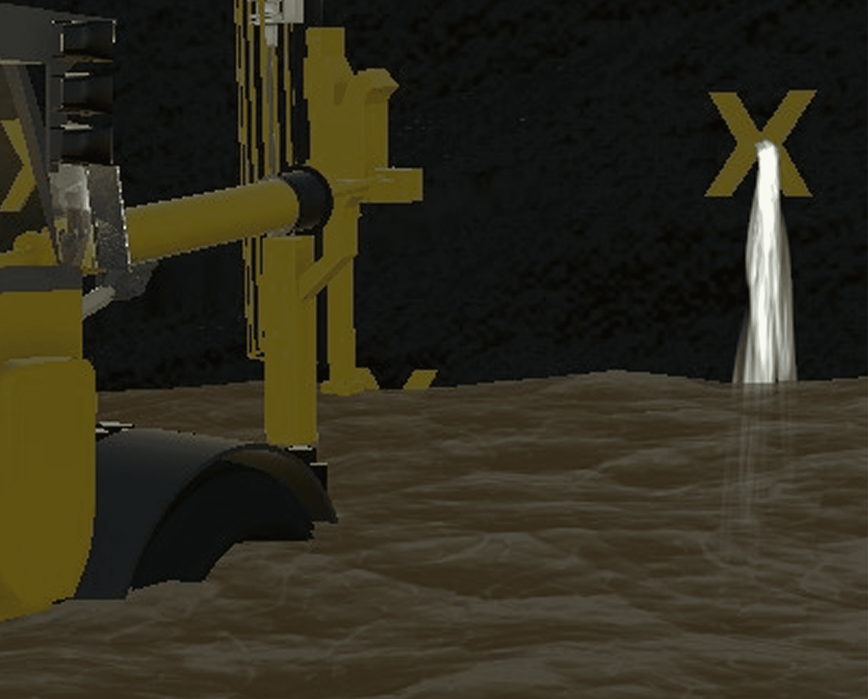 Water Flooding from a drill hole