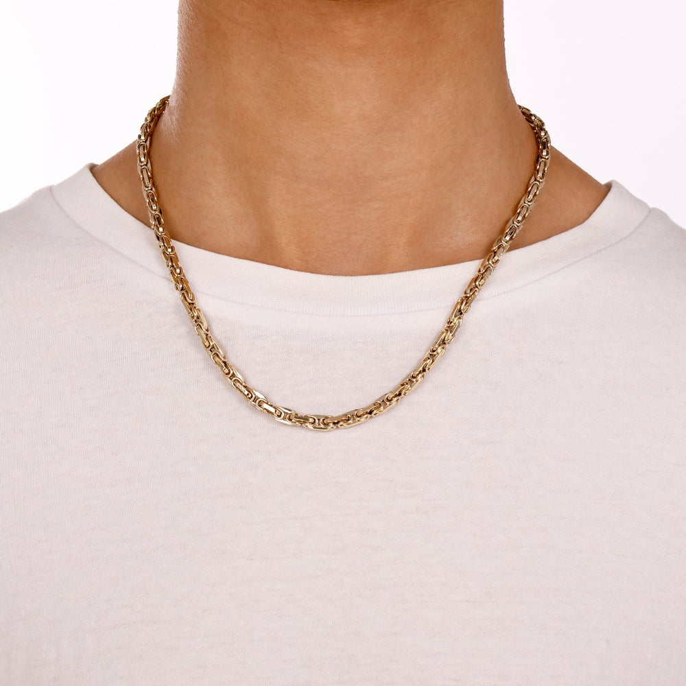 Assos Pırlanta 14 Ayar Altın Kral Zincir Şık Erkek Kolye