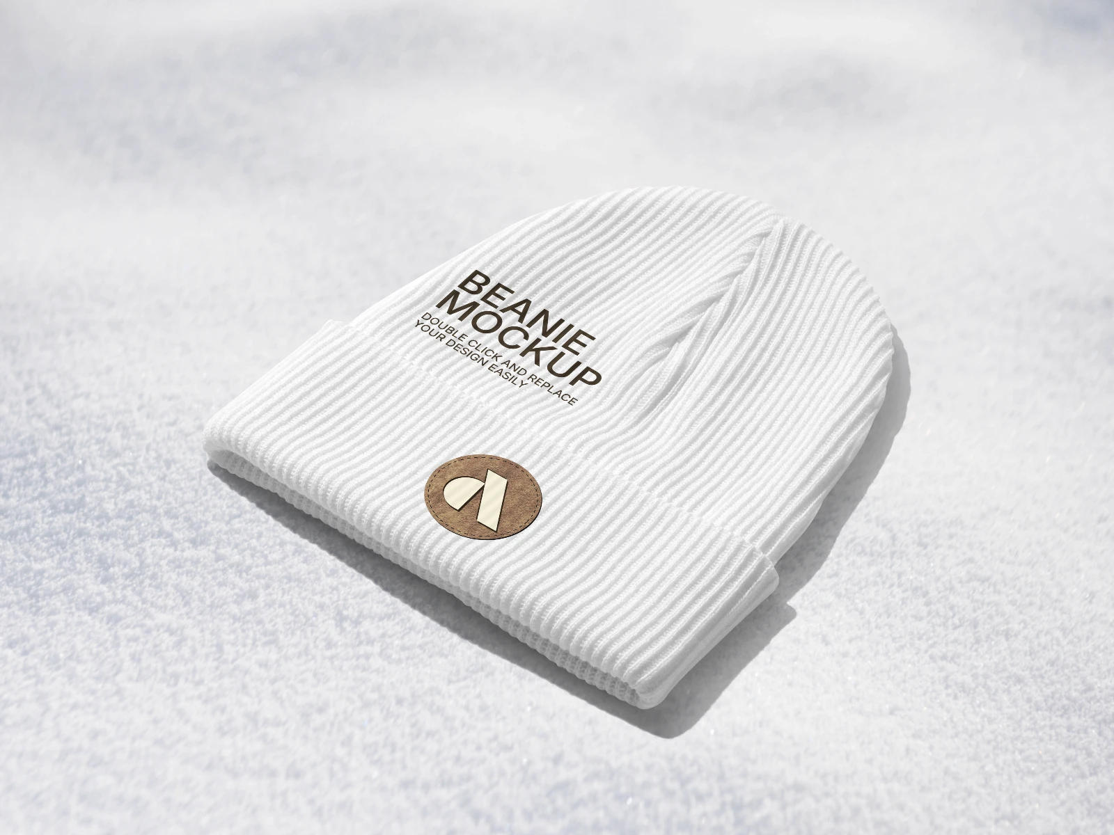 White beanie mockup