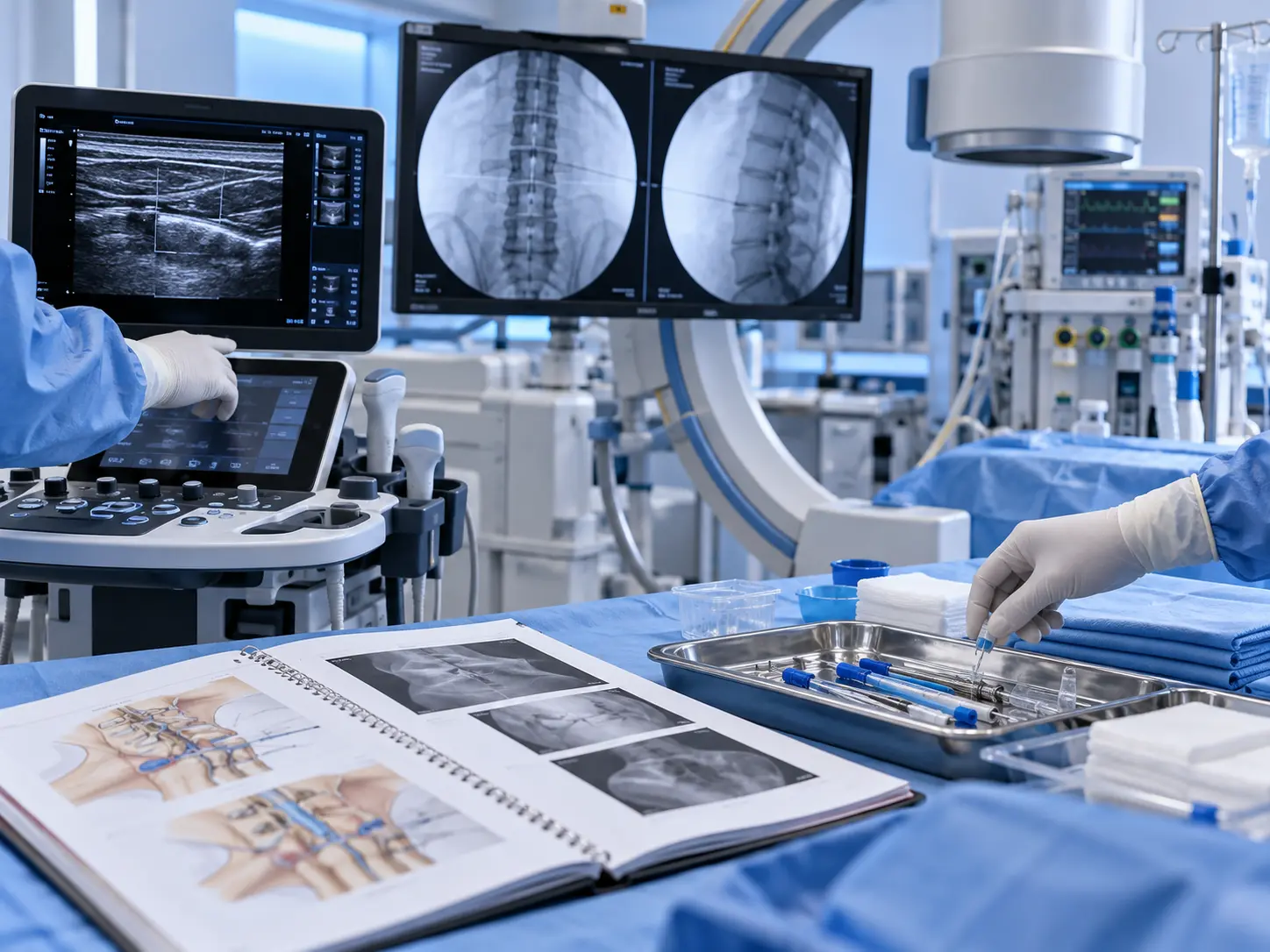 Advanced image-guided medical procedure equipment in a clinical setting