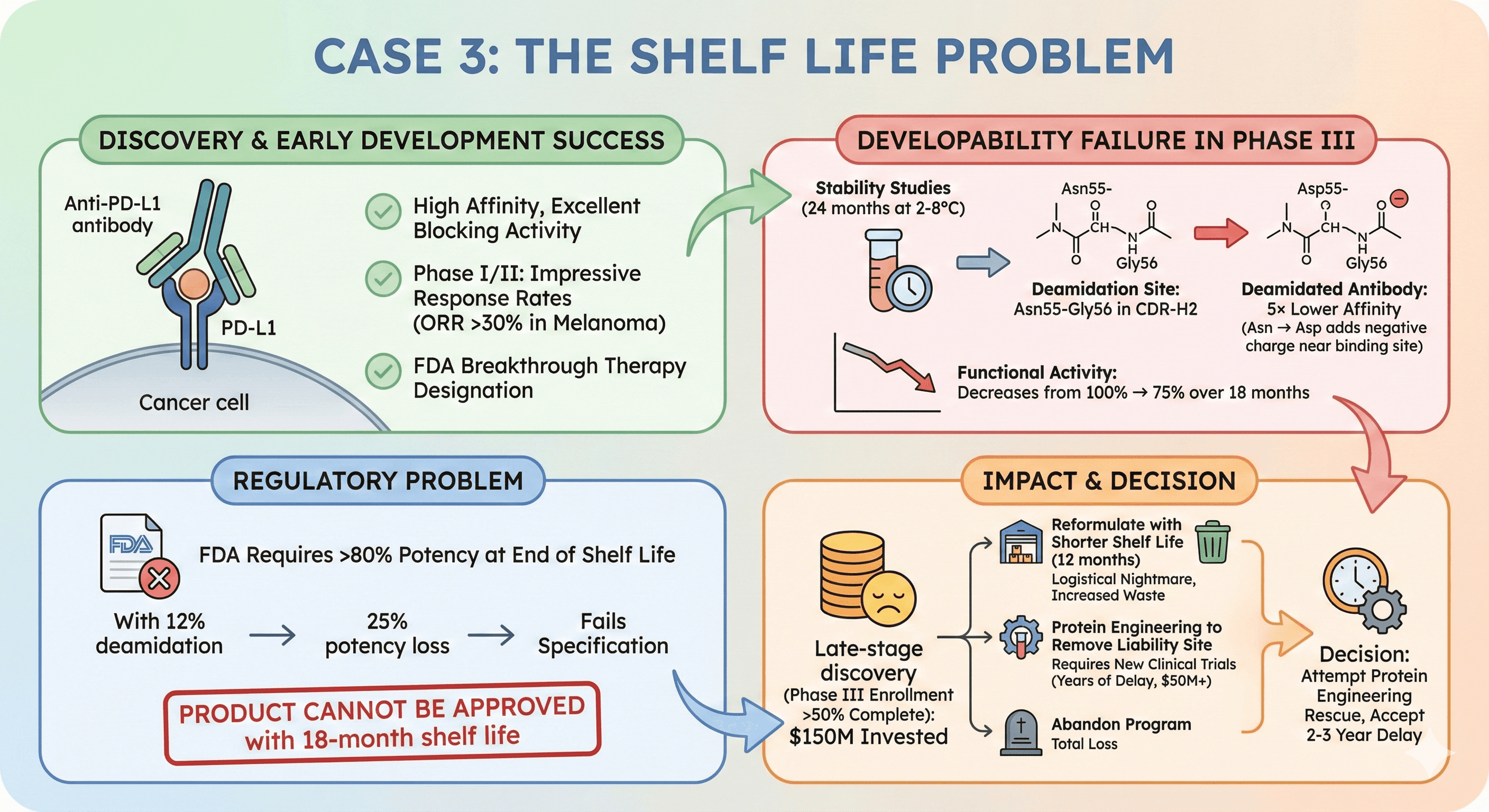 Diagram Showcasing The Shelf Life Problem of Antibodies