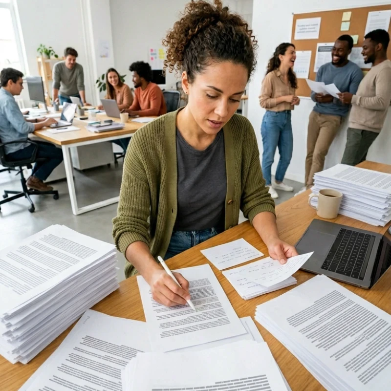 Équipe de consultants en atelier de travail analysant des graphiques de performance et des tableaux de bord sur plusieurs écrans, illustrant notre expertise en Stratégie de comm 360° pour garantir une communication interne pilotée par les usages et les données.