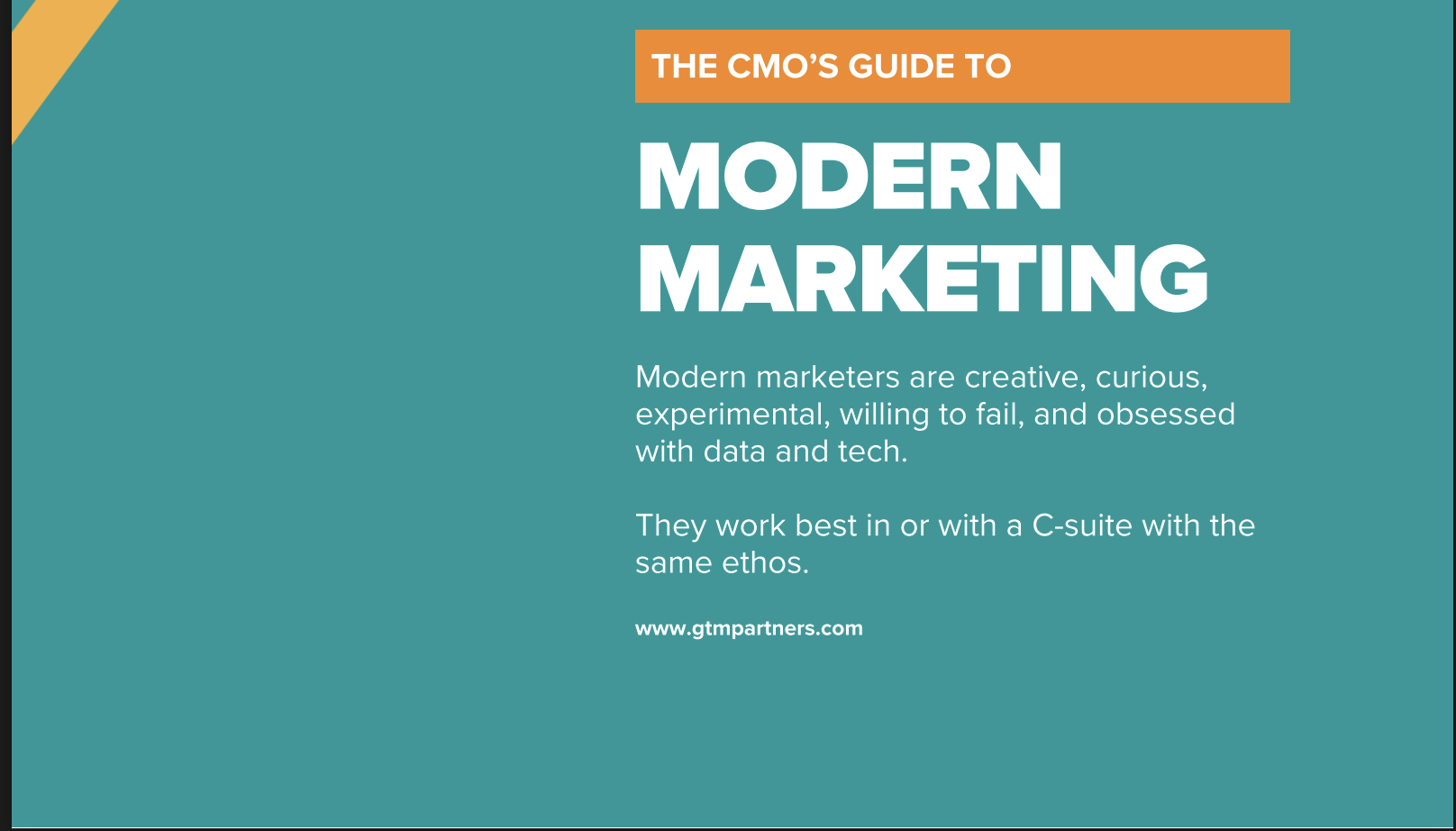 GTM Partners Modern Marketer