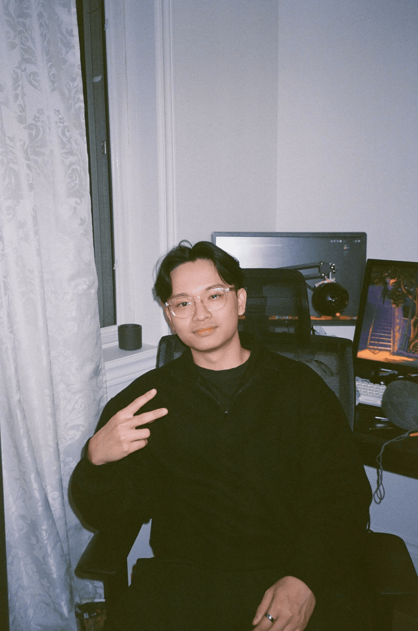 grayscale photo of me