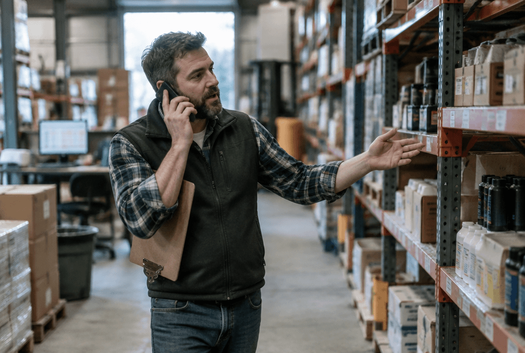 Project manager walking a client through a website cost estimate at a conference table