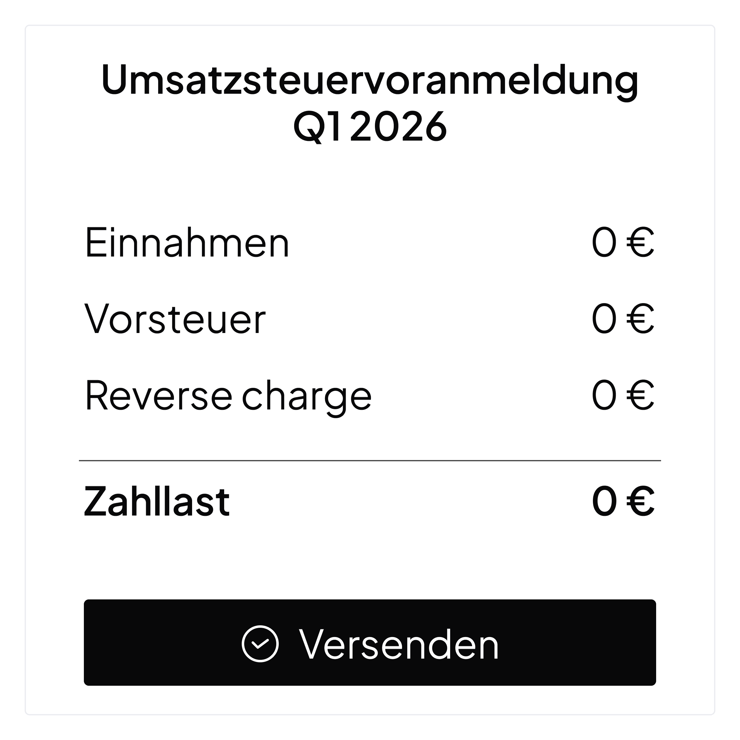 Nullmeldung Beispiel