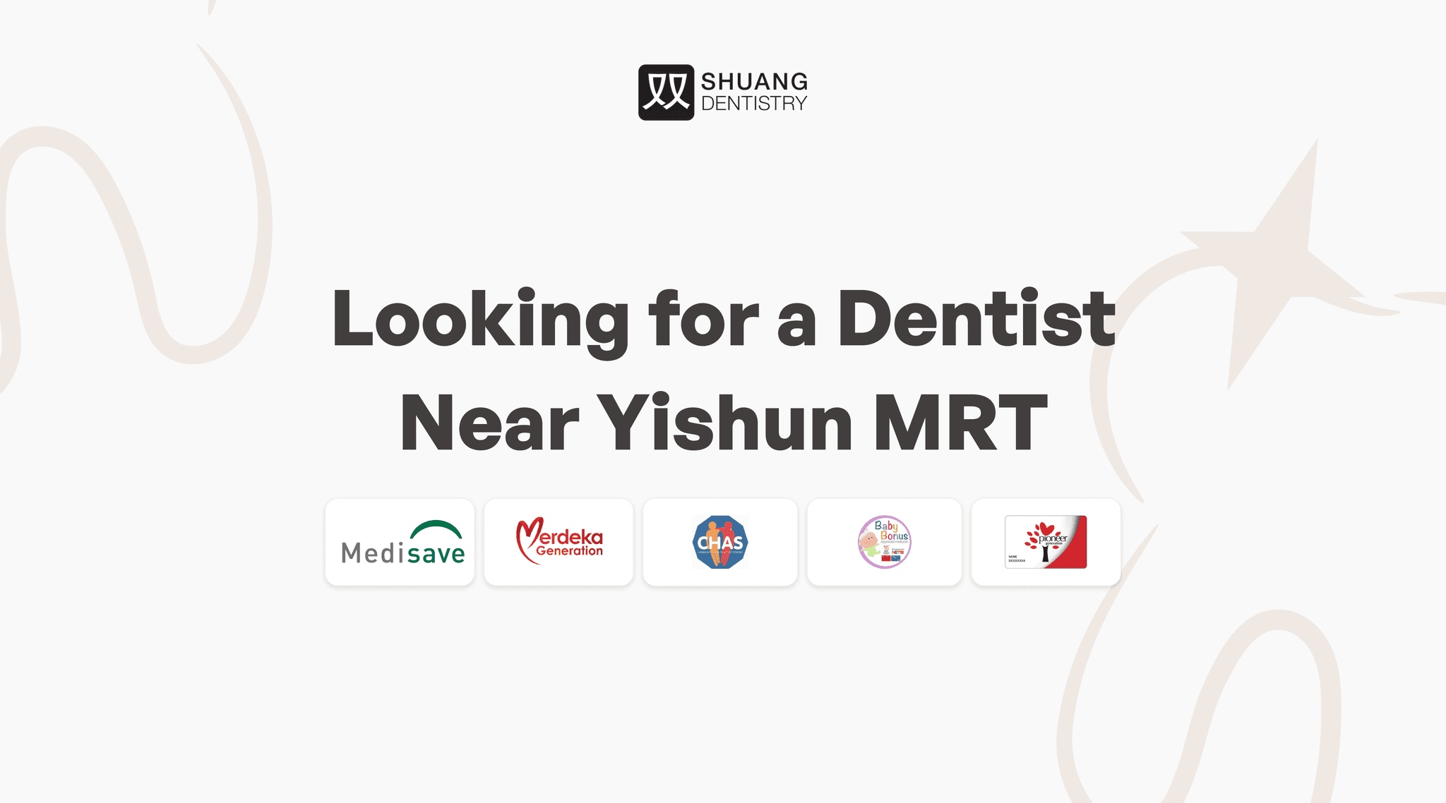Image features an advertisement for dental services near Yishun MRT, highlighting various insurance and health support logos.