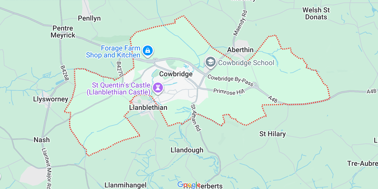 Map of Cowbridge