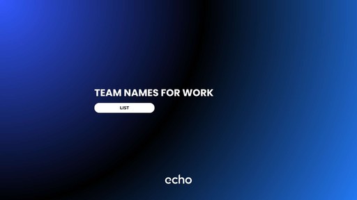 team names for work