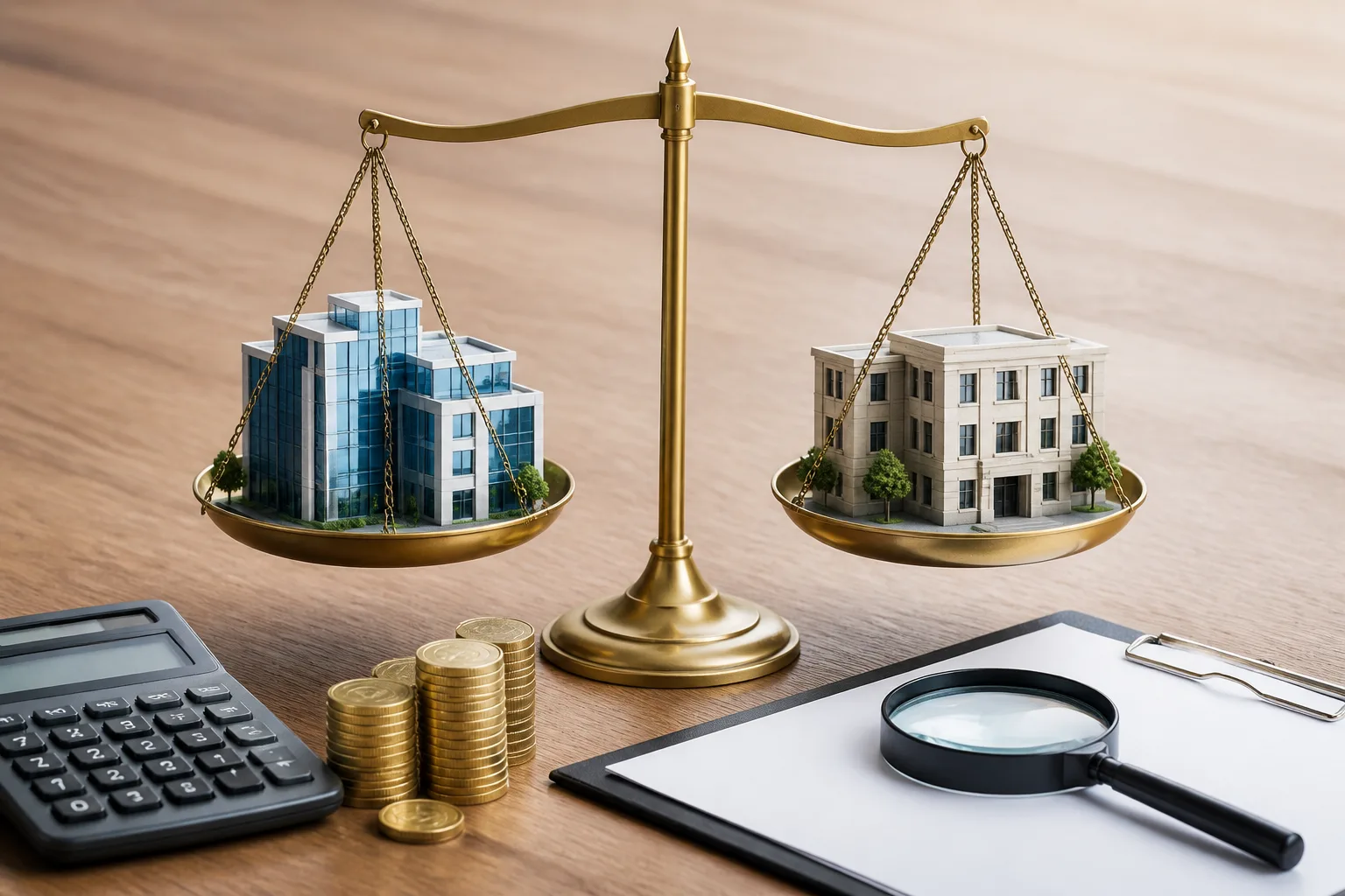 Free Zone Company vs Mainland LLC beside an itemised cost breakdown with stacked coins and