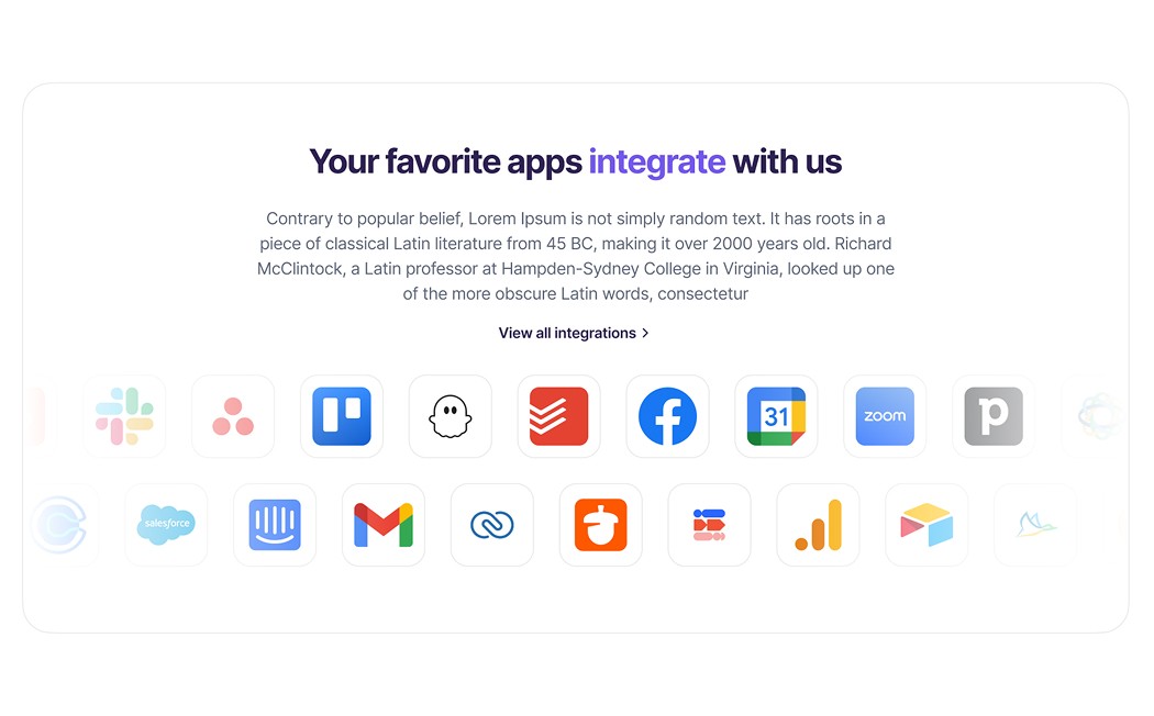 Big Integration Section