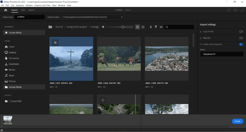 Creating Premiere Pro video proxies