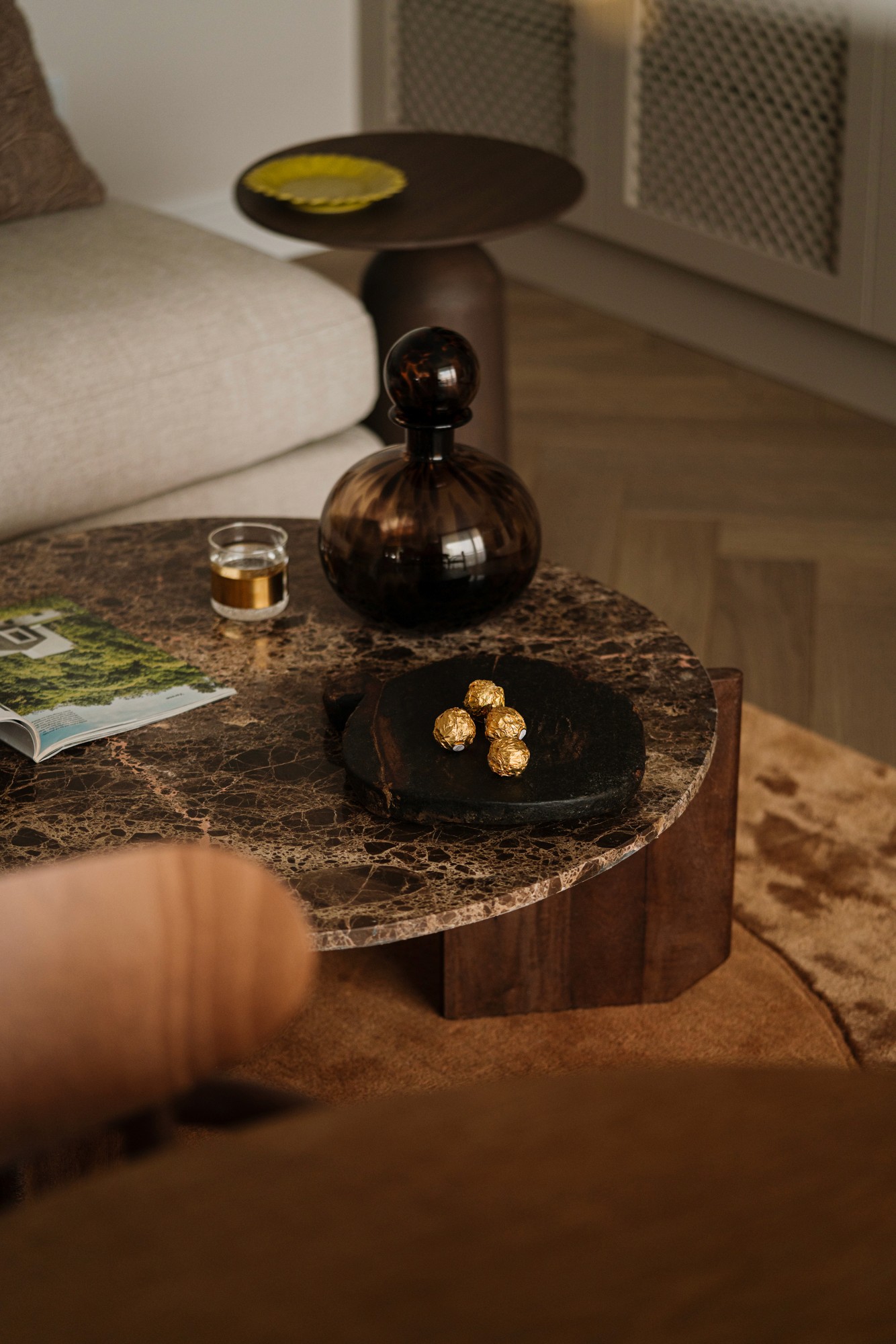 Modern room interior with minimal lamp