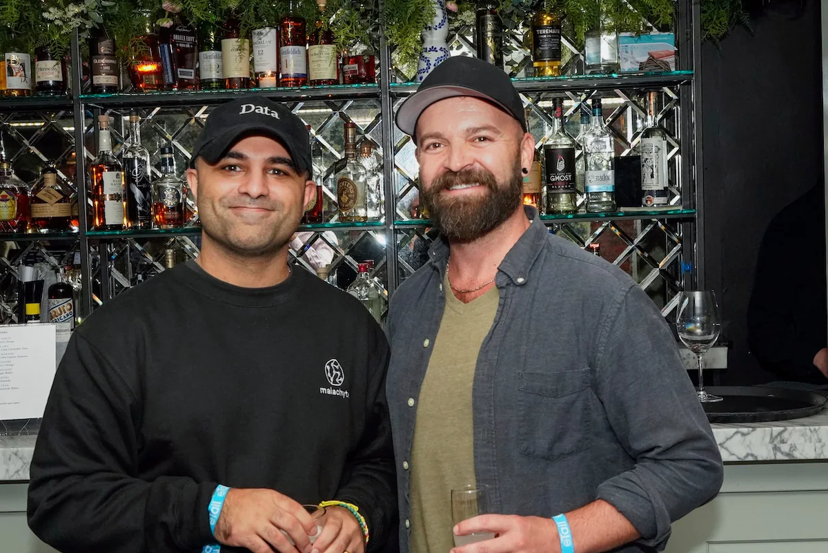 Sidd Motwani with a friend at an event in Boston