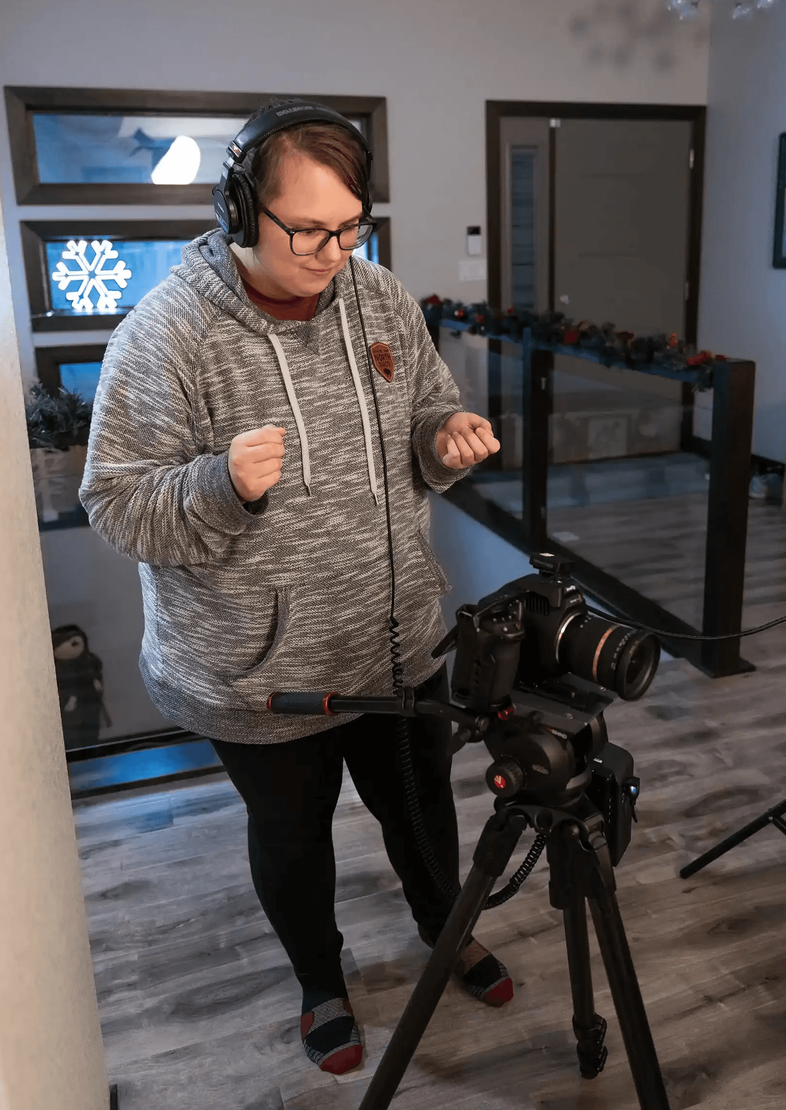 Molly behind camera