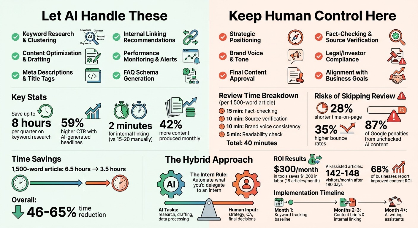SEO Tasks to Automate vs Review: A Founder's Guide