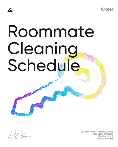 Roommate Cleaning Schedule