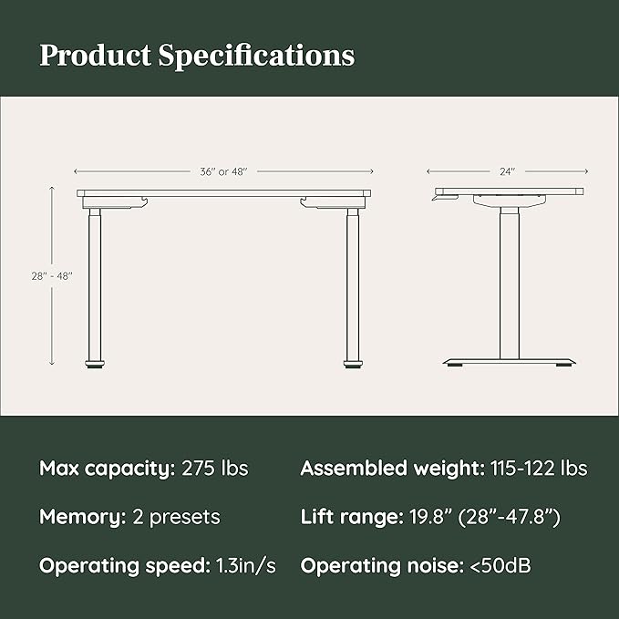 Upgrade your home or office with the duo standing desk, built for style and functionality.