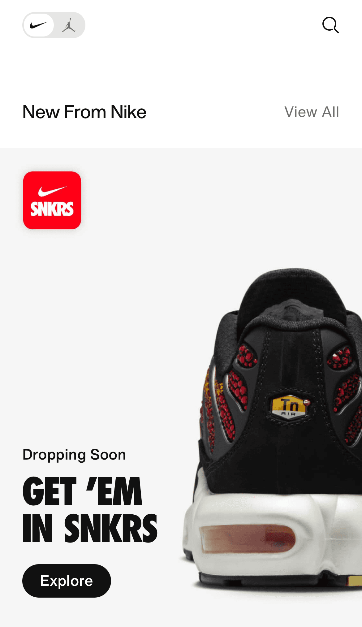 An image showcasing Futura in the Nike mobile app.