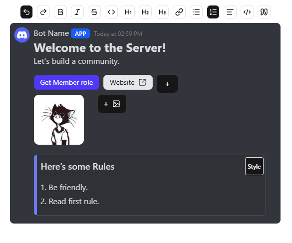 Embed generator
