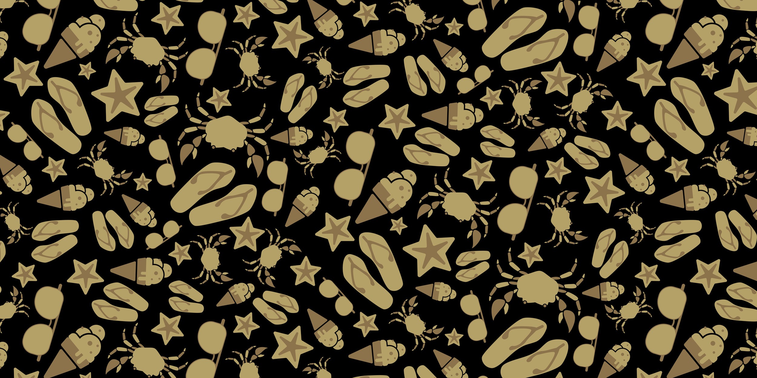 Series of icons created for a Beach Party theme.