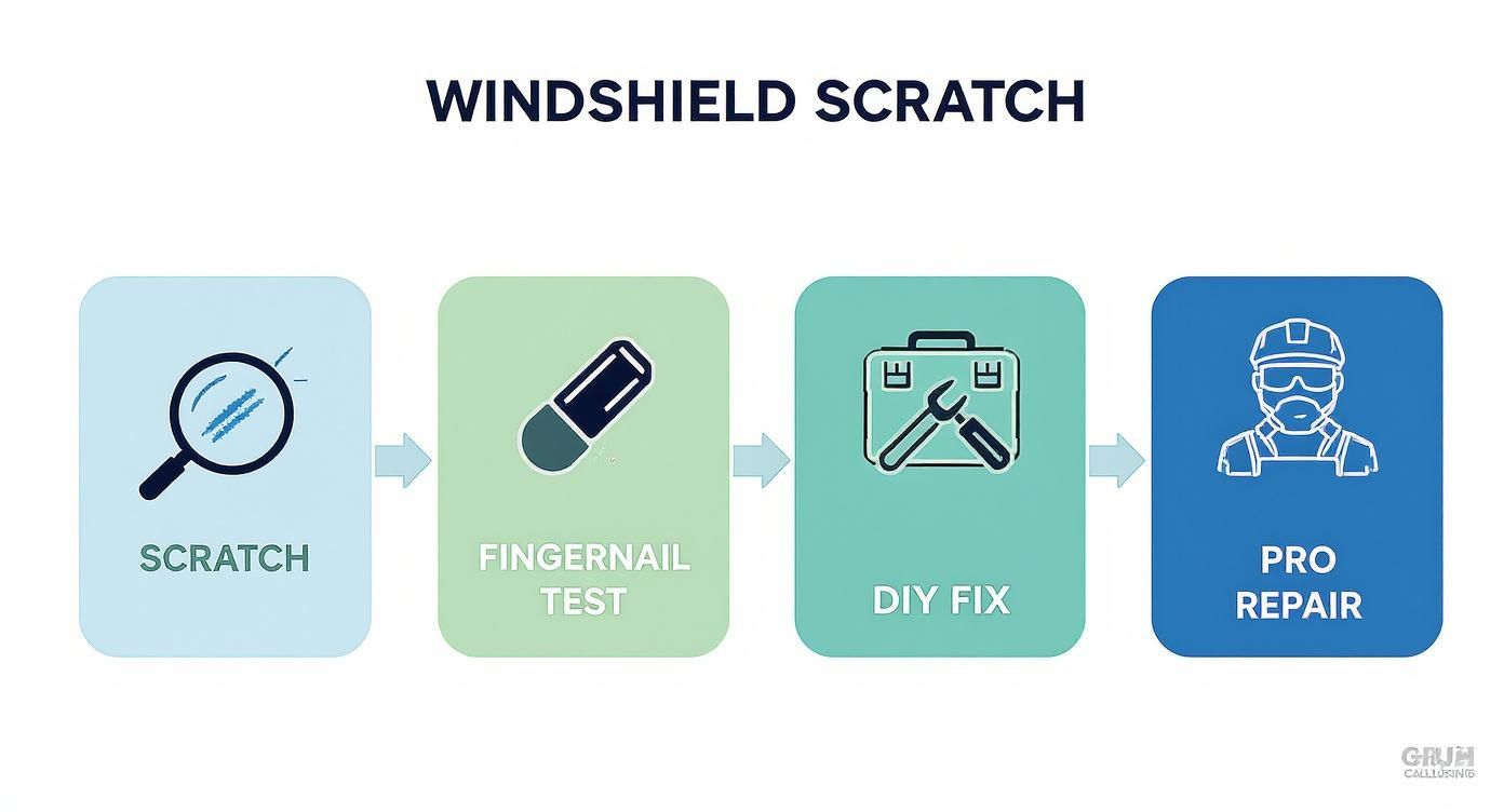 Infographic about windshield wiper scratch removal