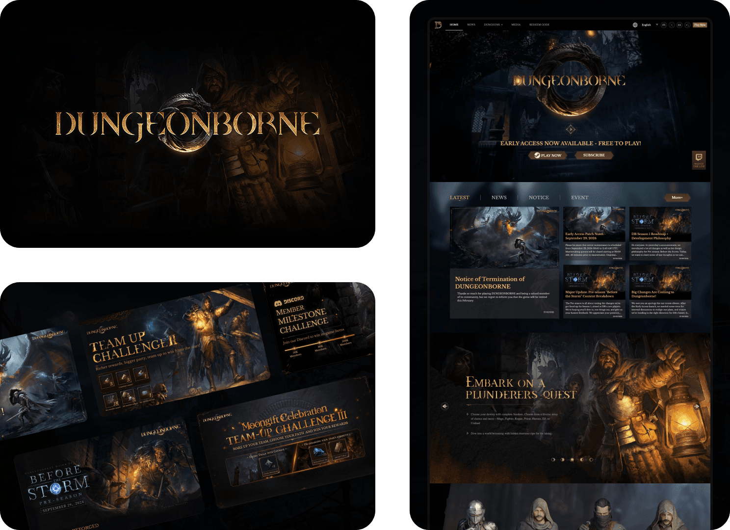 Dungeonborne Assets, Website & Graphics