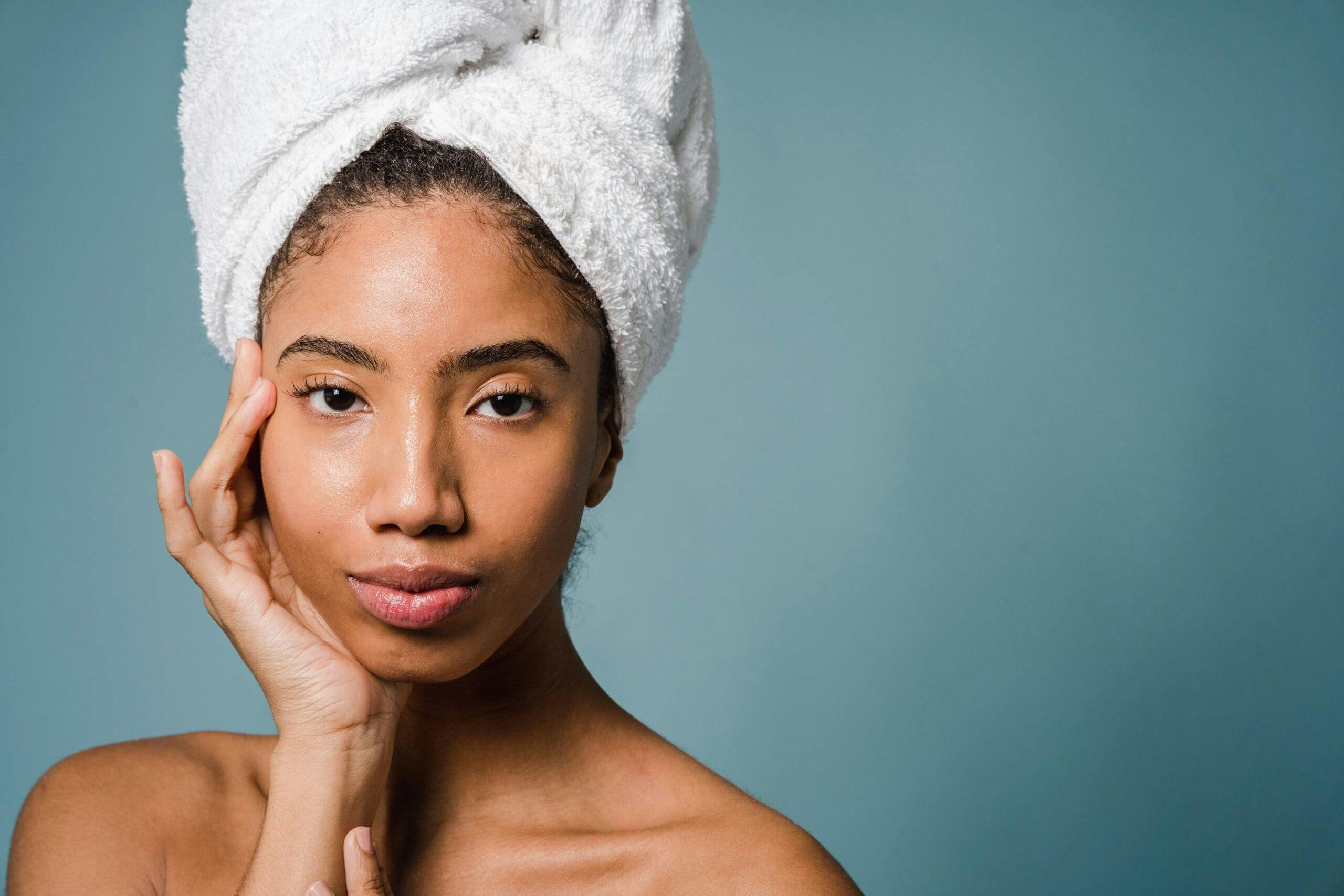 Woman with hydrated skin