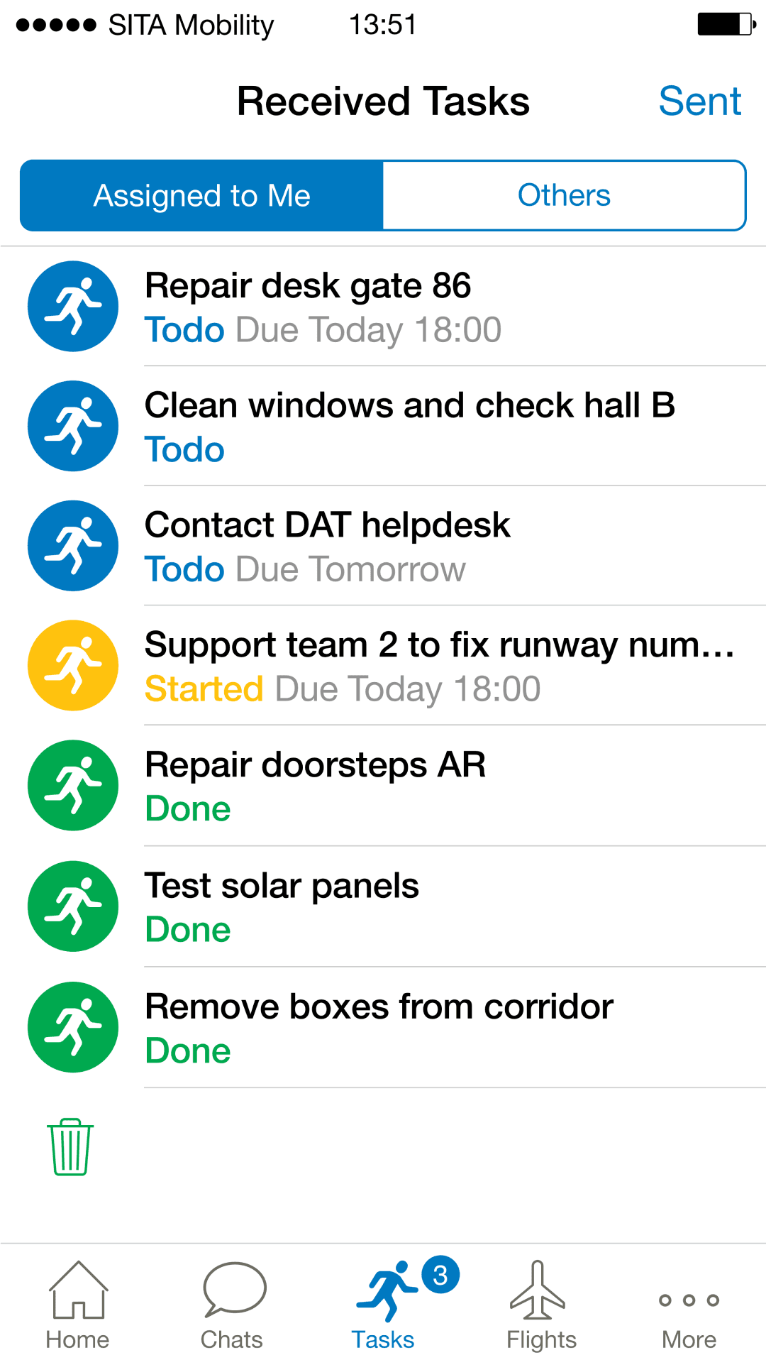 Screen example 2 of the collaboration app