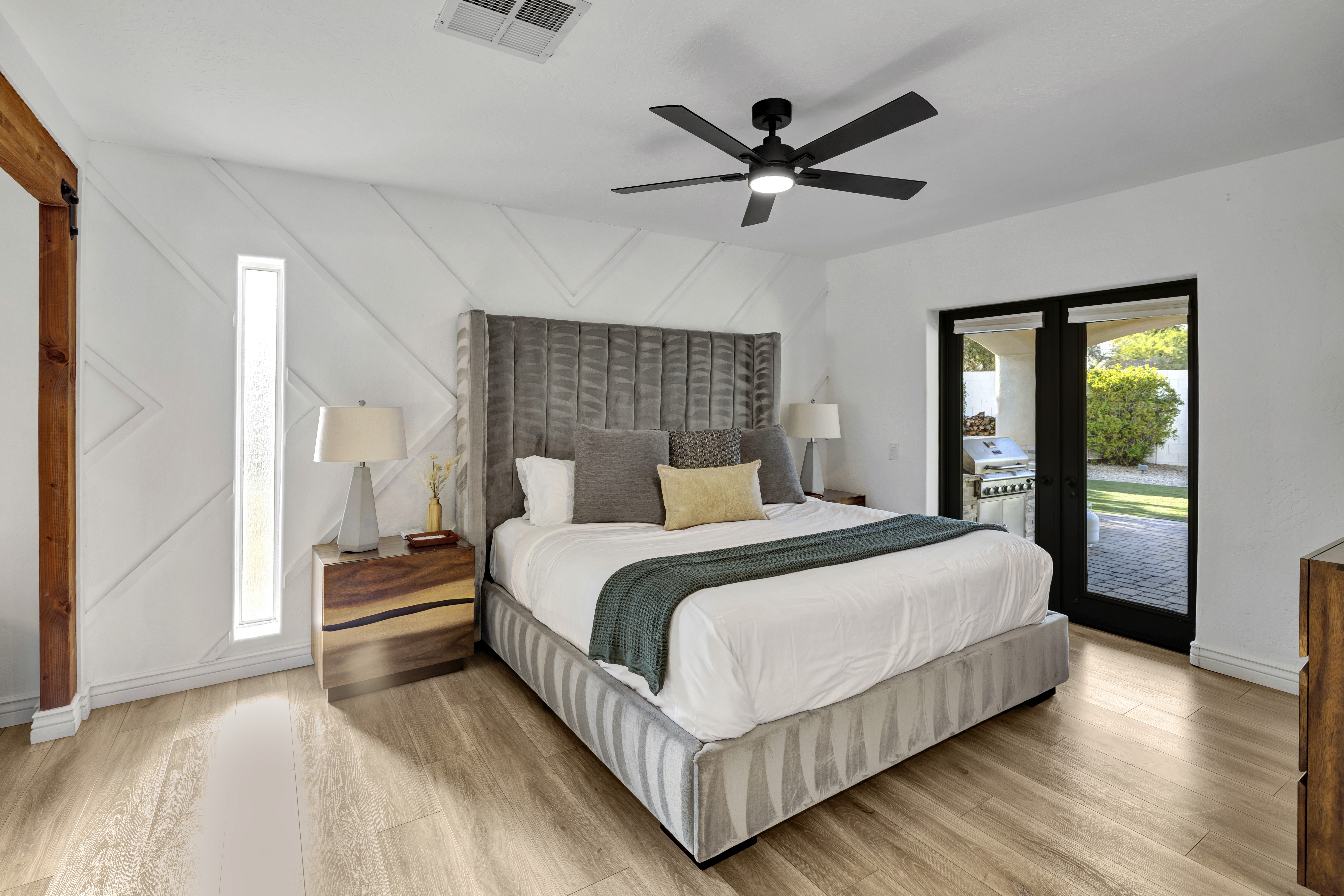 Master bedroom with private balcony