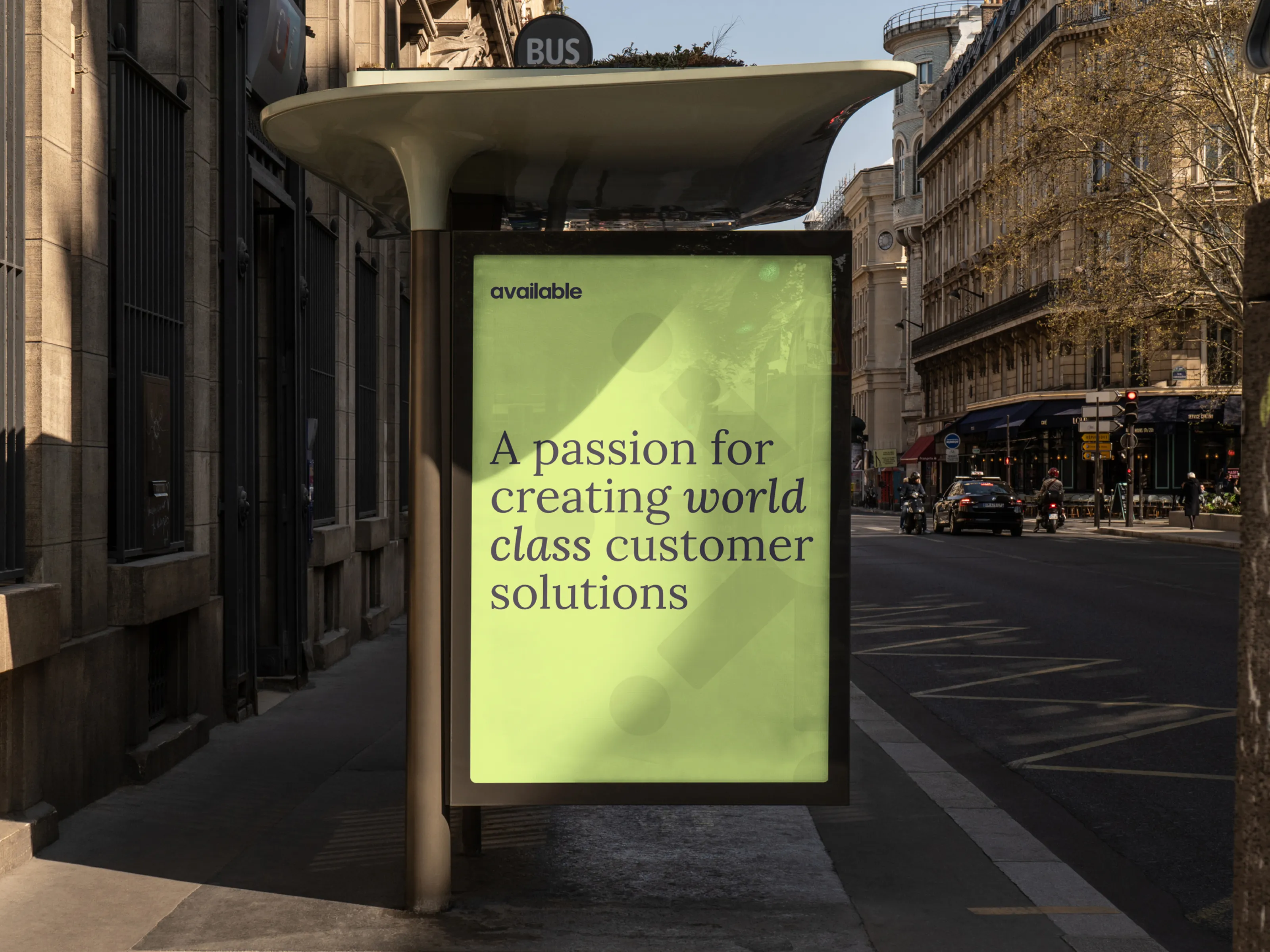 Available branding poster mockup