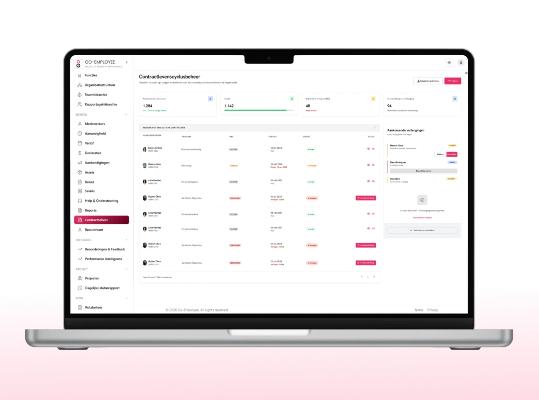 Go Employee Track every contract from creation to renewal nothing falls through.