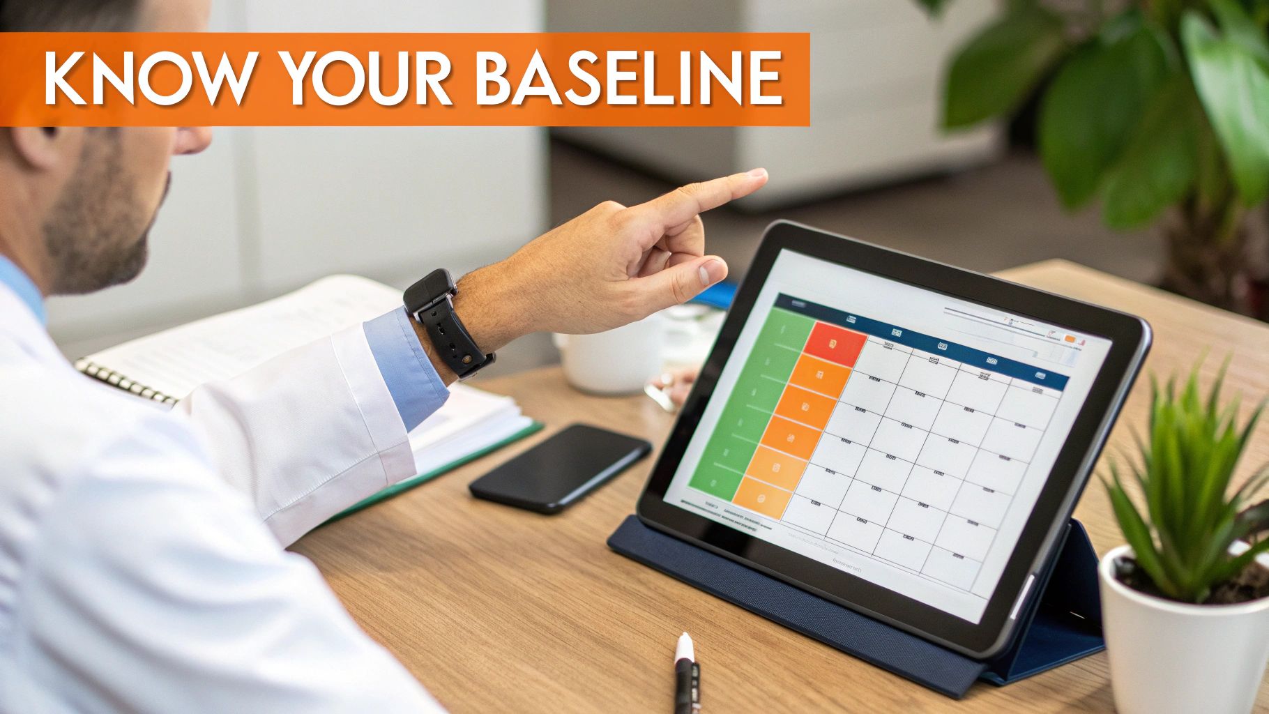 Screenshot of a PCSS score sheet showing a list of symptoms and a rating scale.