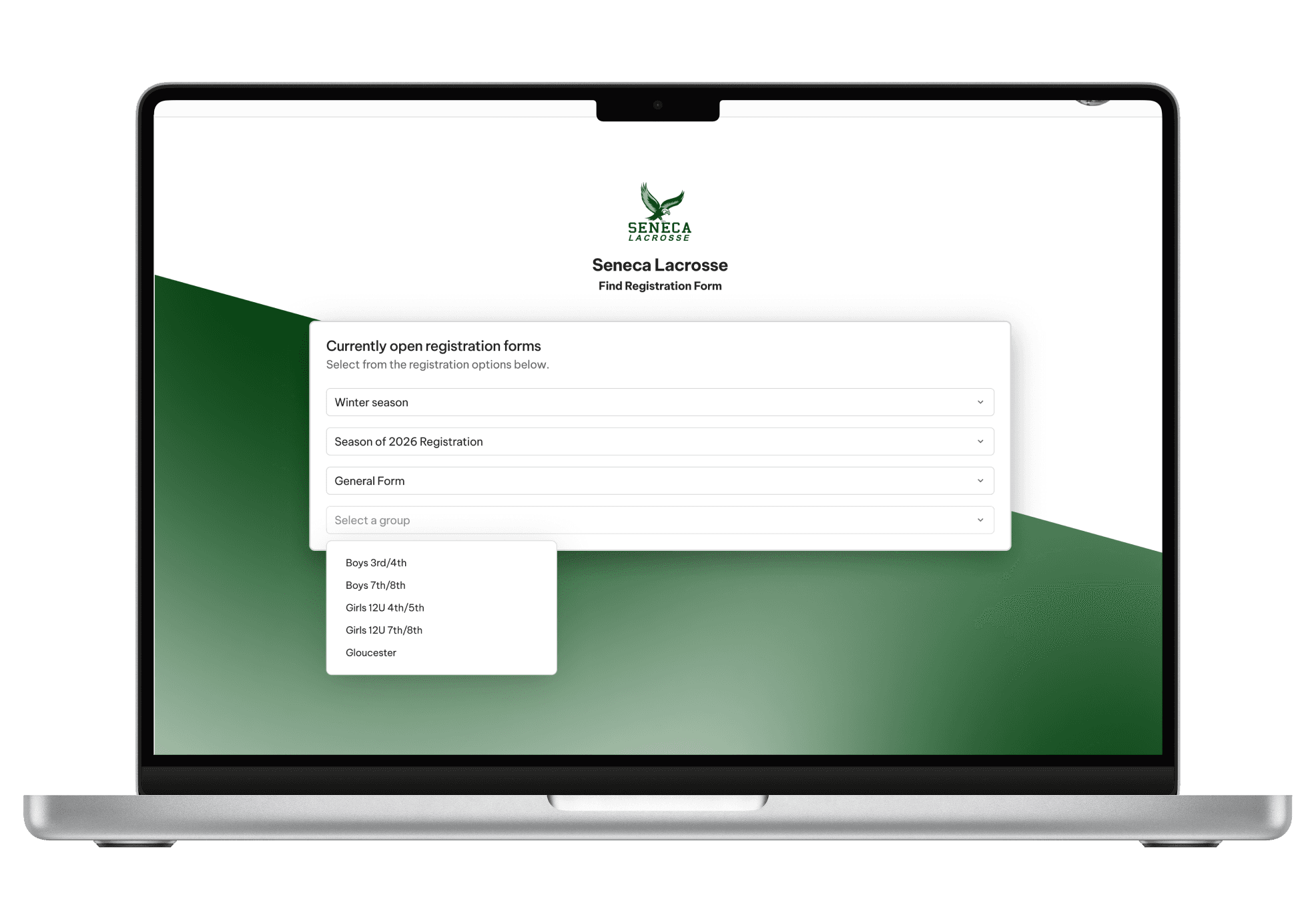 TeamLinkt's Lacrosse Website Registration Forms Linked 