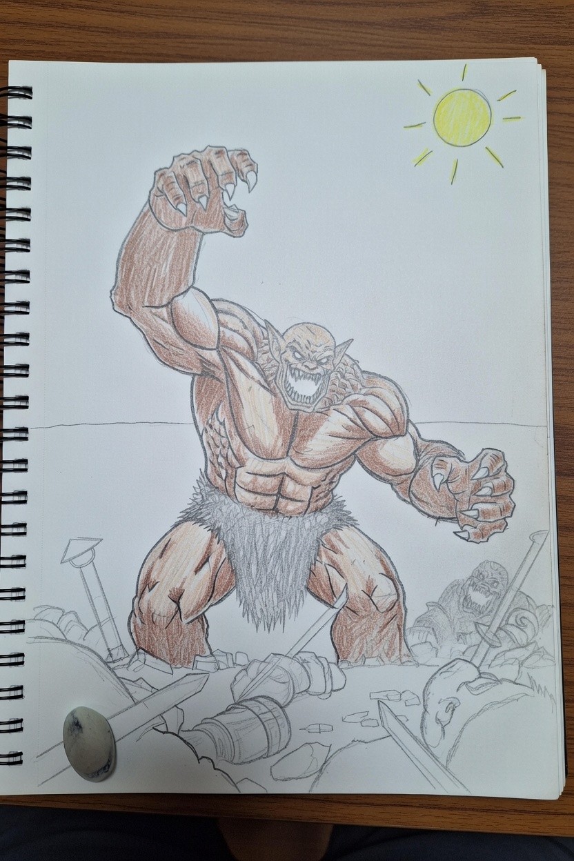 Gnarr original drawing by a child