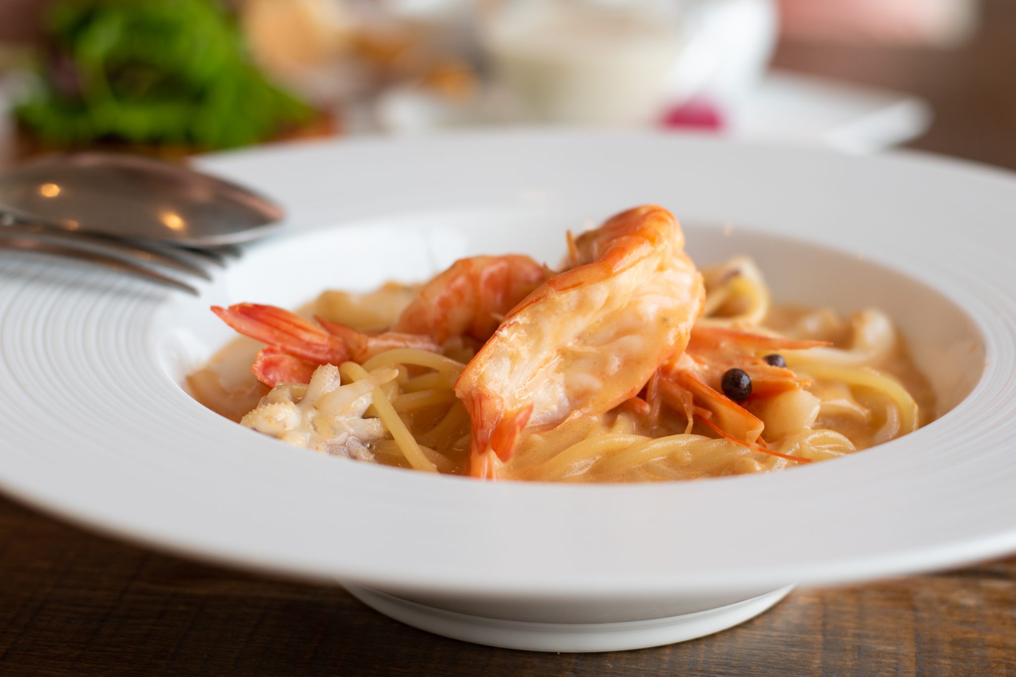 Shrimp pasta dish